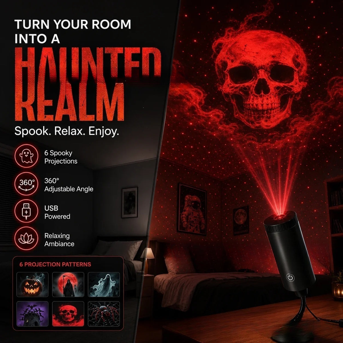 Haunted Room Halloween Projector